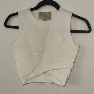 White crop top stretchy